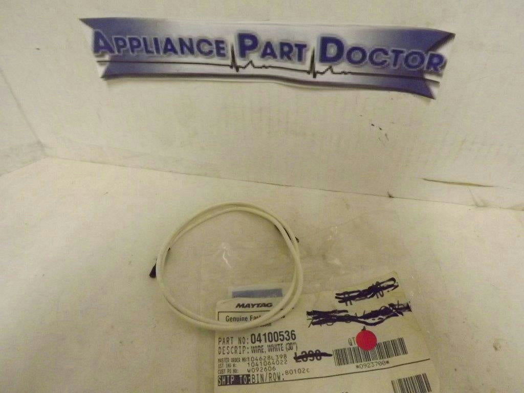 MAYTAG JENNAIR STOVE 04100536 WHITE WIRE (30 MAYTAG JENNAIR STOVE 04100536 WHITE WIRE (30